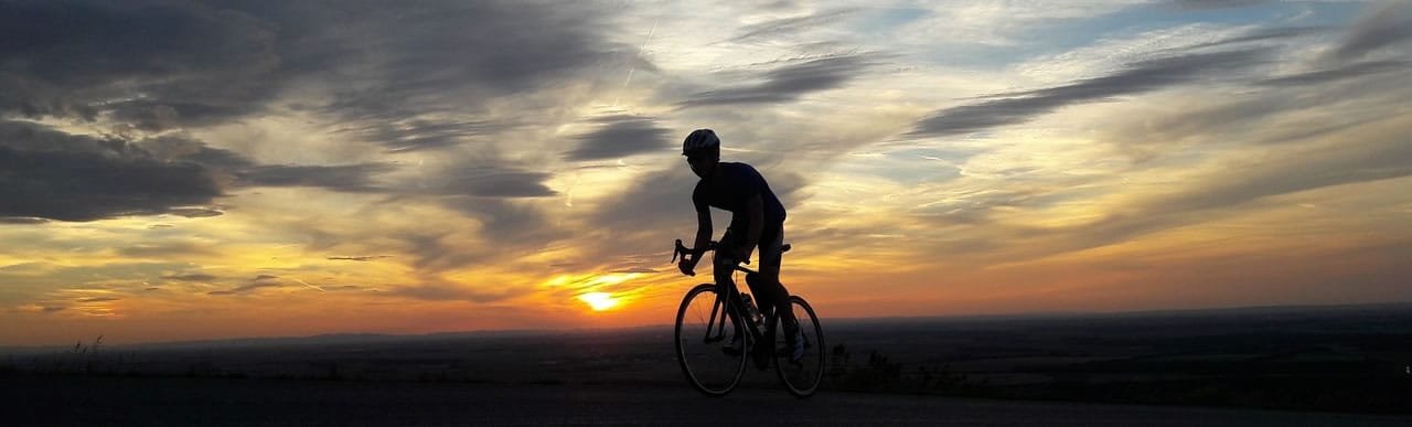 Photo of a Cyclist at sunset